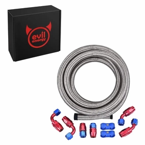 EVIL ENERGY 4/6/8/10/12AN CPE Fuel Line Kit Braided Nylon Fuel Hose 10FT Silver
