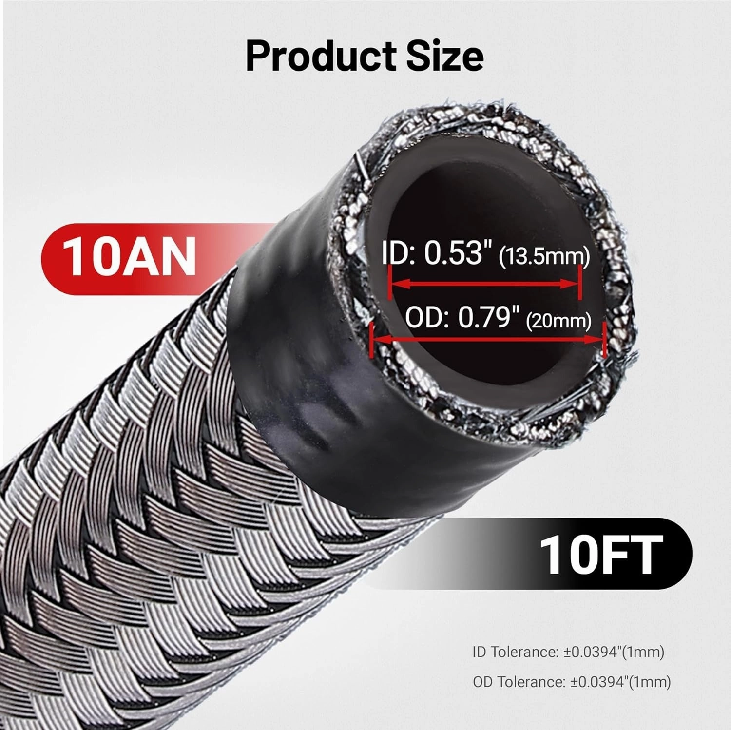 EVIL ENERGY 4/6/8/10/12AN CPE Fuel Line Kit Braided Nylon Fuel Hose 10FT Silver