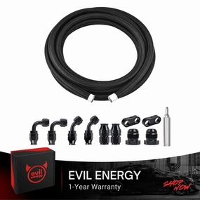 EVIL ENERGY 4/6/8/10/12AN PTFE Fuel Line Kit 10FT with Comprehensive Fittings Black