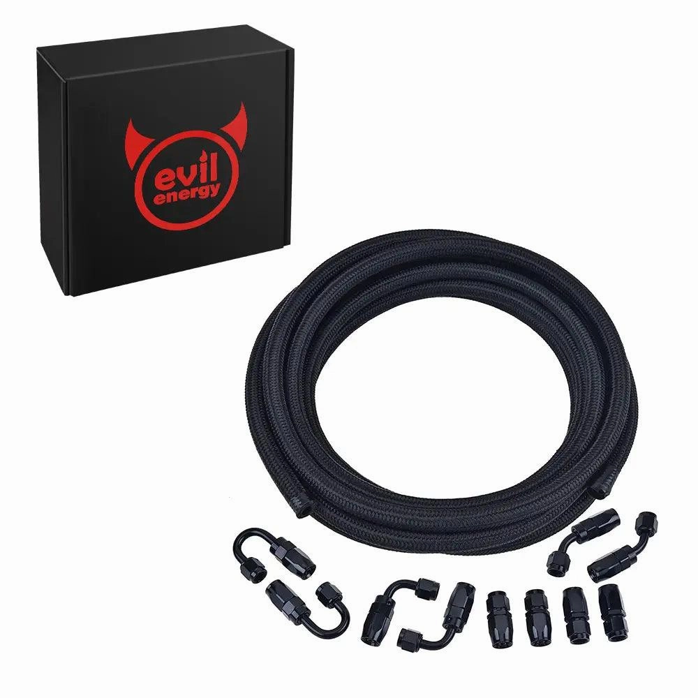 EVIL ENERGY 4/6/8/10AN CPE Fuel Line Fitting Kit Braided Nylon Hose 16FT