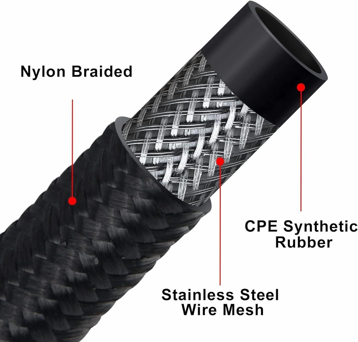 EVIL ENERGY 4/6/8/10AN CPE Fuel Line Fitting Kit Braided Nylon Hose 16FT