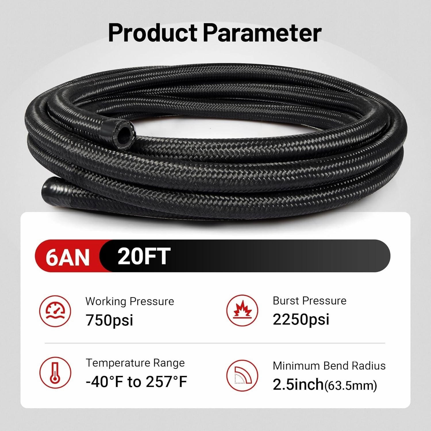 EVIL ENERGY 4/6/8/10AN CPE Fuel Line Kit Black Nylon Braided Fuel Hose Fitting Kit 20FT/25FT