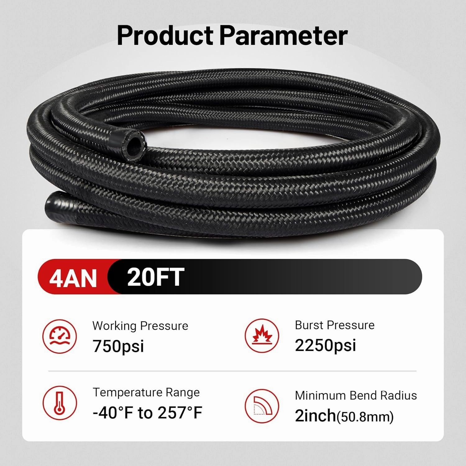 EVIL ENERGY 4/6/8/10AN CPE Fuel Line Kit Black Nylon Braided Fuel Hose Fitting Kit 20FT/25FT