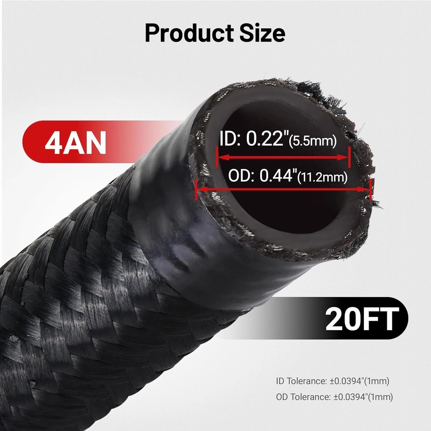 EVIL ENERGY 4/6/8/10AN CPE Fuel Line Kit Black Nylon Braided Fuel Hose Fitting Kit 20FT/25FT