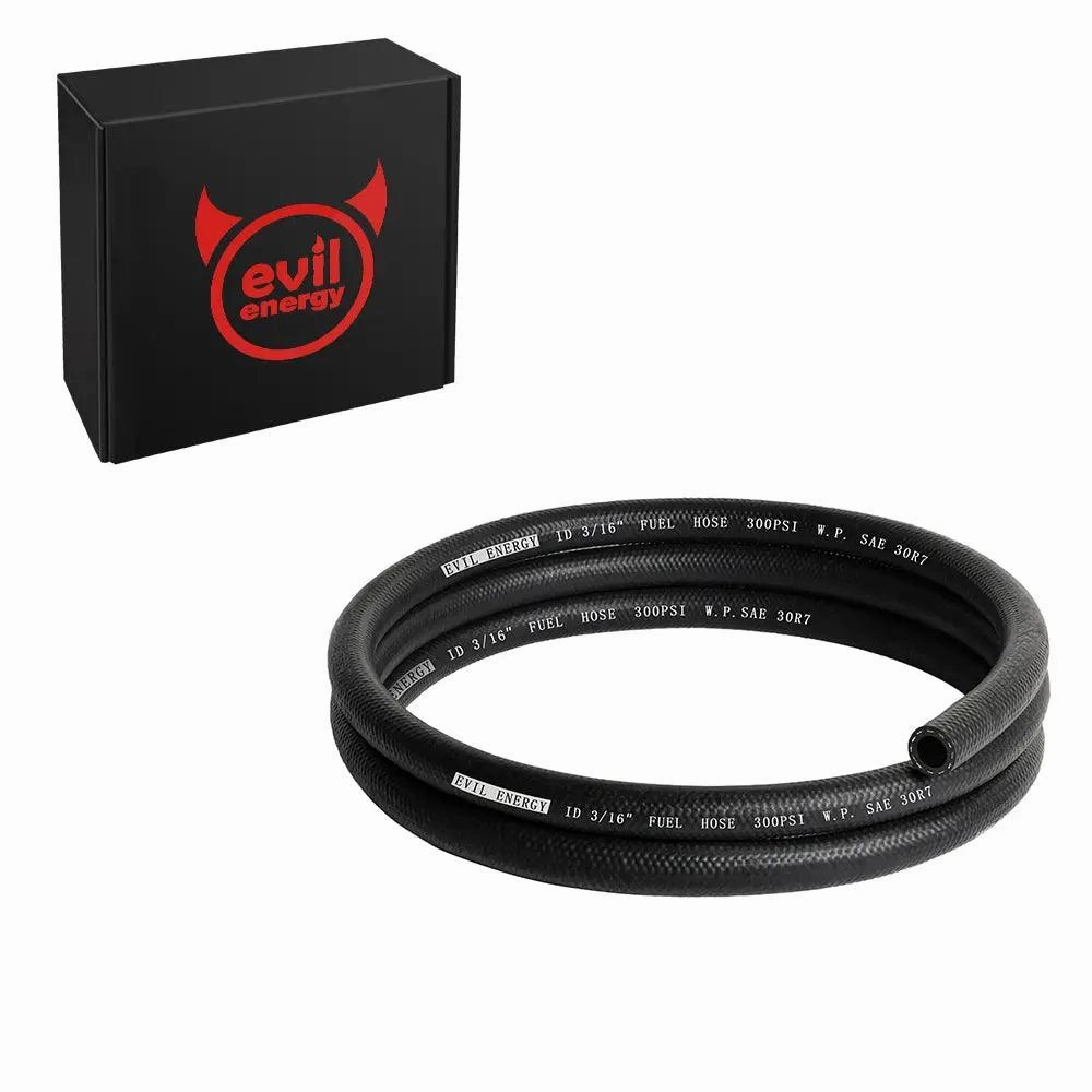 EVIL ENERGY 5/16 Fuel Hose Line Push Lock NBR Rubber SAE 30R7 5/10/25FT 300PSI