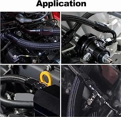 EVIL ENERGY 6/8/10AN Swivel Fuel Hose Fittings & Male Flare Coupler Union Kit with Hose Separator Clamp