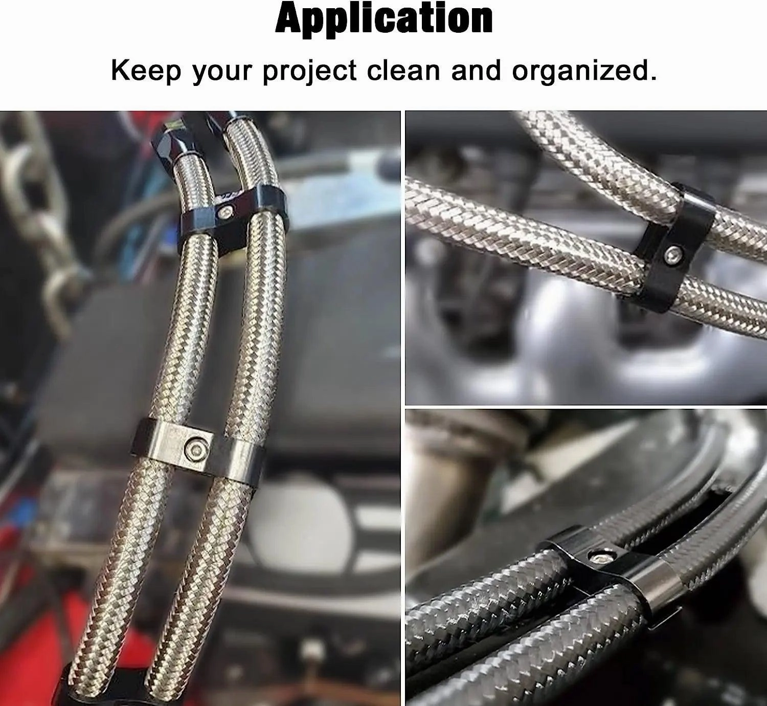 EVIL ENERGY 6/8/10AN Swivel Fuel Hose Fittings & Male Flare Coupler Union Kit with Hose Separator Clamp