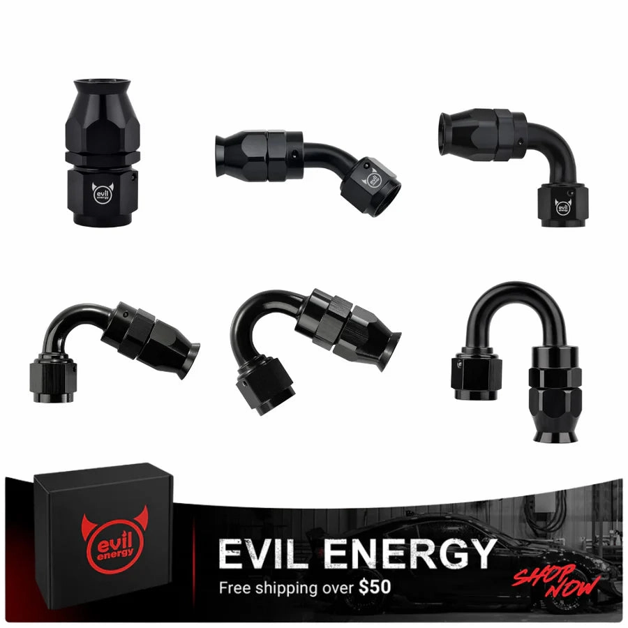 EVIL ENERGY 6AN Fuel System Kit with 300LPH Pump & Adjustable Regulator - Universal LS Engine Upgrade