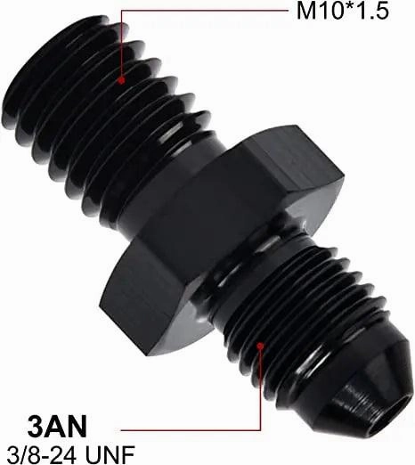 EVIL ENERGY AN Male Flare to Male Metric Fitting Adapter Aluminium Alloy