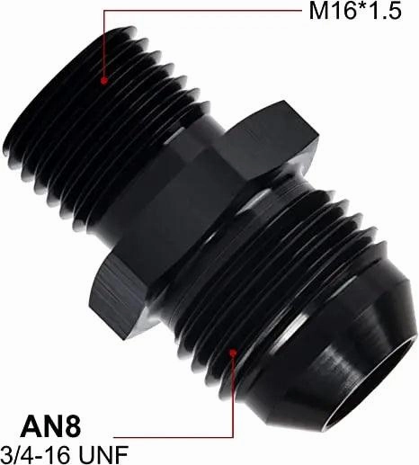EVIL ENERGY AN Male Flare to Male Metric Fitting Adapter Aluminium Alloy