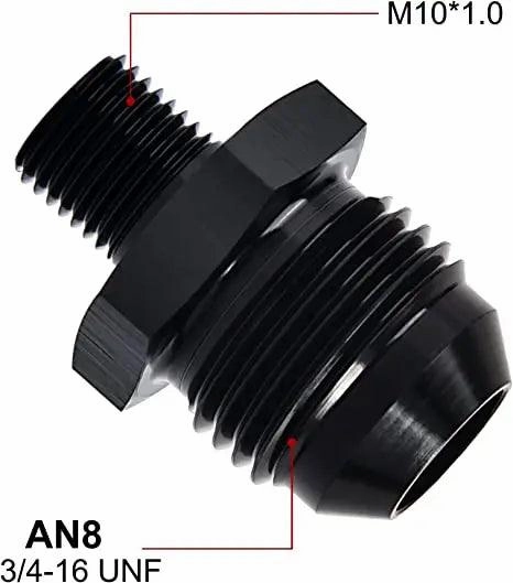 EVIL ENERGY AN Male Flare to Male Metric Fitting Adapter Aluminium Alloy