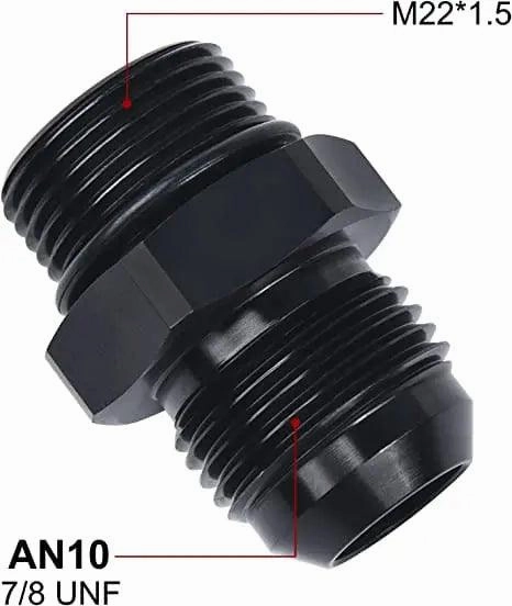 EVIL ENERGY AN Male Flare to Male Metric Fitting Adapter Aluminium Alloy