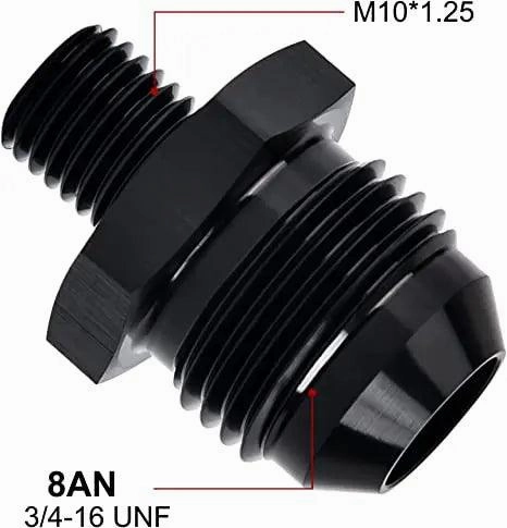 EVIL ENERGY AN Male Flare to Male Metric Fitting Adapter Aluminium Alloy