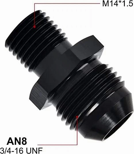 EVIL ENERGY AN Male Flare to Male Metric Fitting Adapter Aluminium Alloy