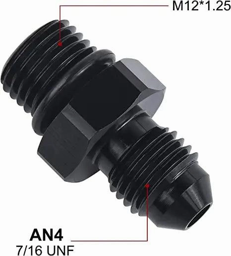 EVIL ENERGY AN Male Flare to Male Metric Fitting Adapter Aluminium Alloy