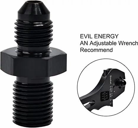 EVIL ENERGY AN Male Flare to Male Metric Fitting Adapter Aluminium Alloy