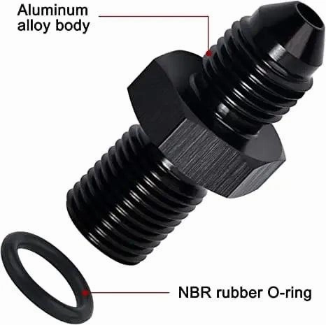 EVIL ENERGY AN Male Flare to Male Metric Fitting Adapter Aluminium Alloy