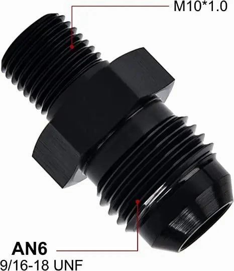 EVIL ENERGY AN Male Flare to Male Metric Fitting Adapter Aluminium Alloy