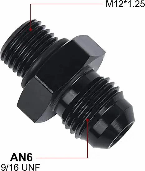 EVIL ENERGY AN Male Flare to Male Metric Fitting Adapter Aluminium Alloy