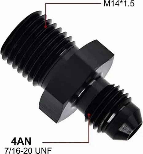EVIL ENERGY AN Male Flare to Male Metric Fitting Adapter Aluminium Alloy