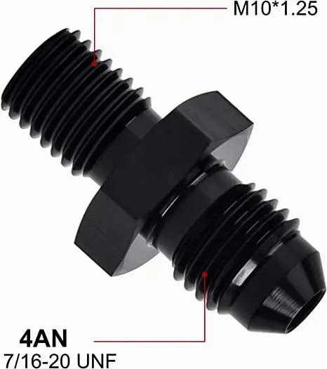 EVIL ENERGY AN Male Flare to Male Metric Fitting Adapter Aluminium Alloy