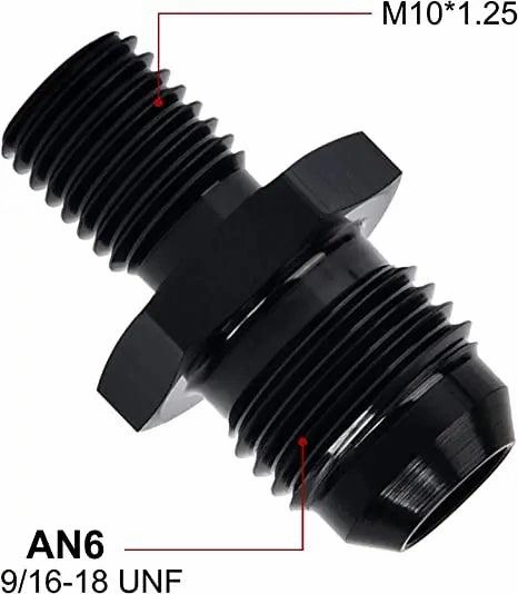 EVIL ENERGY AN Male Flare to Male Metric Fitting Adapter Aluminium Alloy