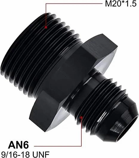 EVIL ENERGY AN Male Flare to Male Metric Fitting Adapter Aluminium Alloy