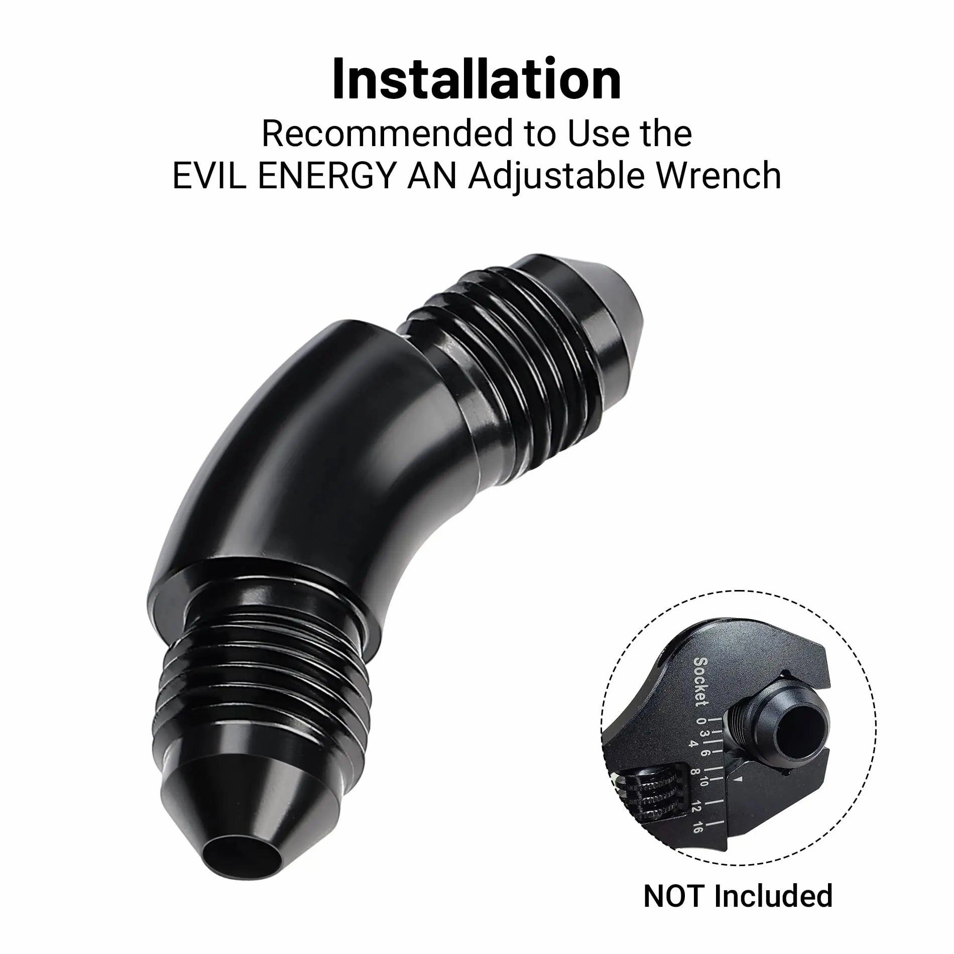 EVIL ENERGY AN Male to Male One Piece Full Flow Swivel Coupler Union Fitting Adapter Aluminum