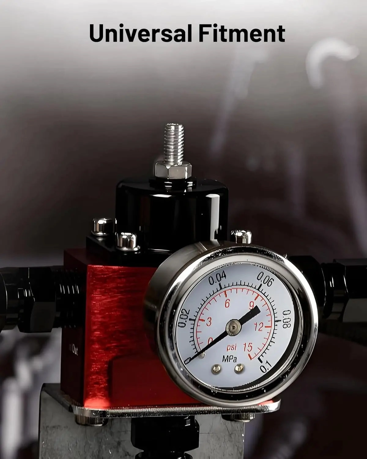 Evil Energy Carburetor Fuel Pressure Regulator - Adjustable 4.5-9 PSI w/Gauge, 3/8" NPT for Classic Cars & Small Engine Gas/E85/Alcohol Compatible (Low Pressure, No Overflow)