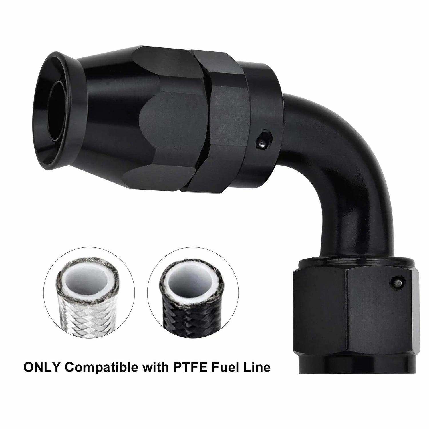 EVIL ENERGY Complete High-Performance Fuel Line Kit with AN6 PTFE & CPE Hoses, 45° & 90° Fittings