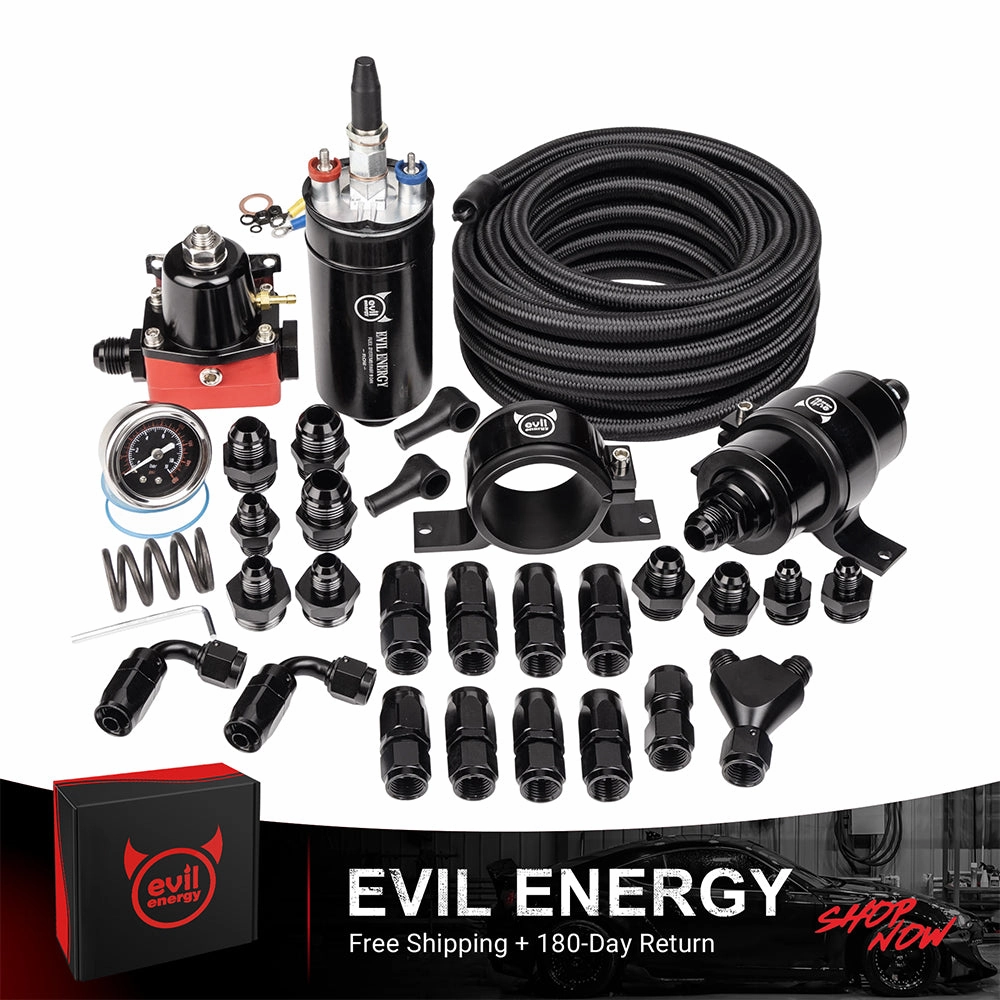 EVIL ENERGY CPE/PTFE LS Swap fuel  kit ,Fuel Filter, 6AN Fuel Line & Fittings | 20-120PSI Fuel Pressure Regulator | Fuel Pump