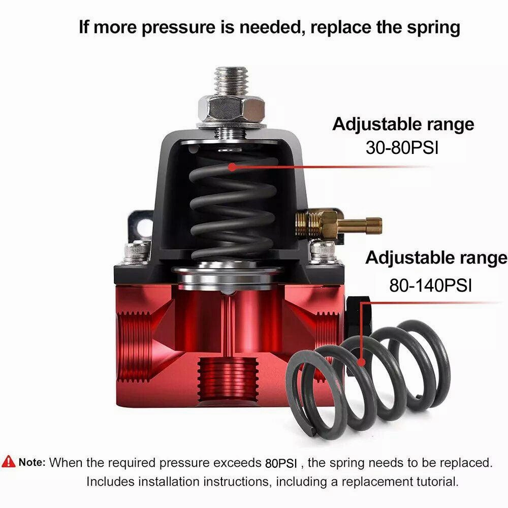 EVIL ENERGY EFI Returnless Fuel System Kit Fuel Pressure Regulator Adjustable 20-120PSI | 8 Installation Combo