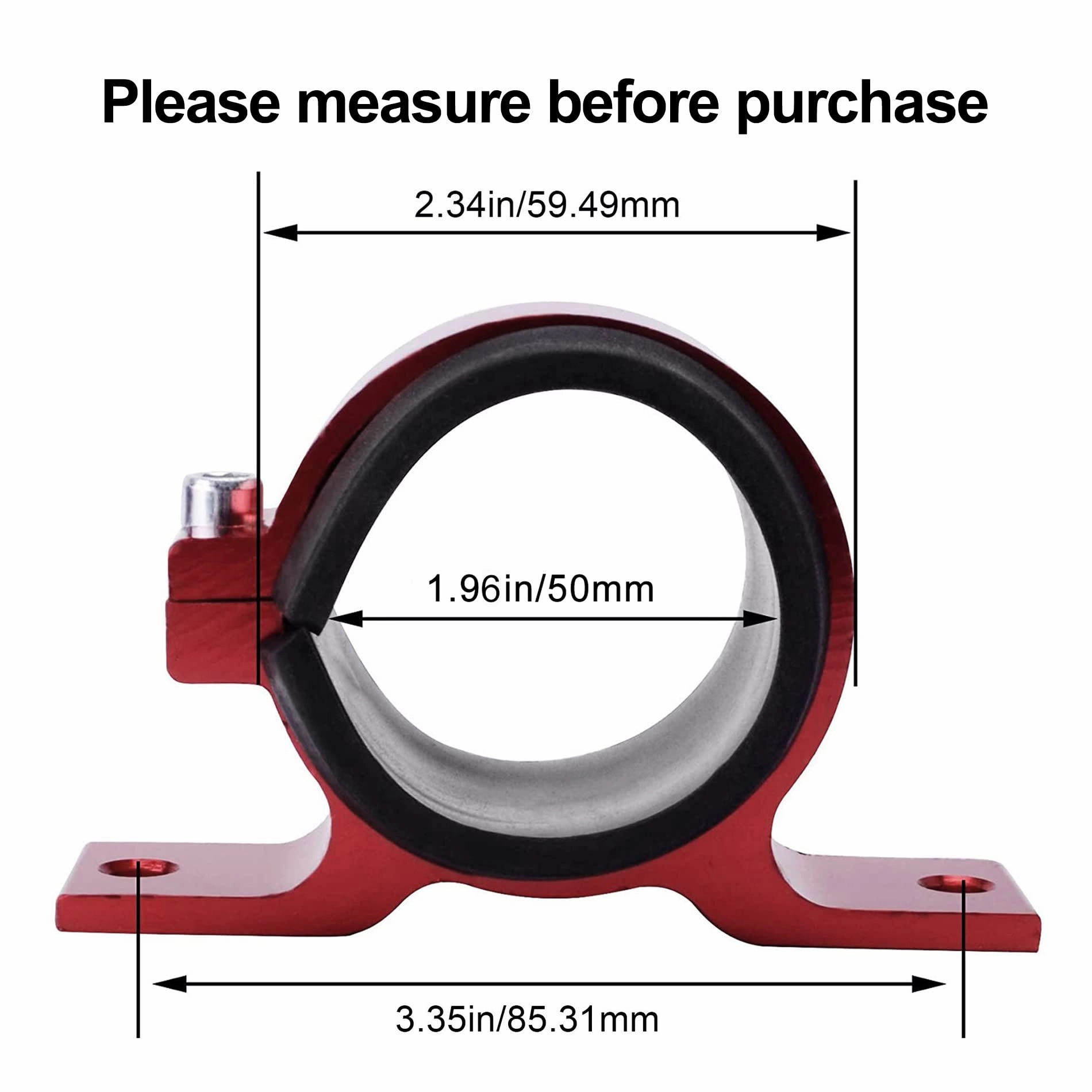EVIL ENERGY Fuel Filter Mounting Bracket Fuel Pump Clamp Holder (50mm/60mm)