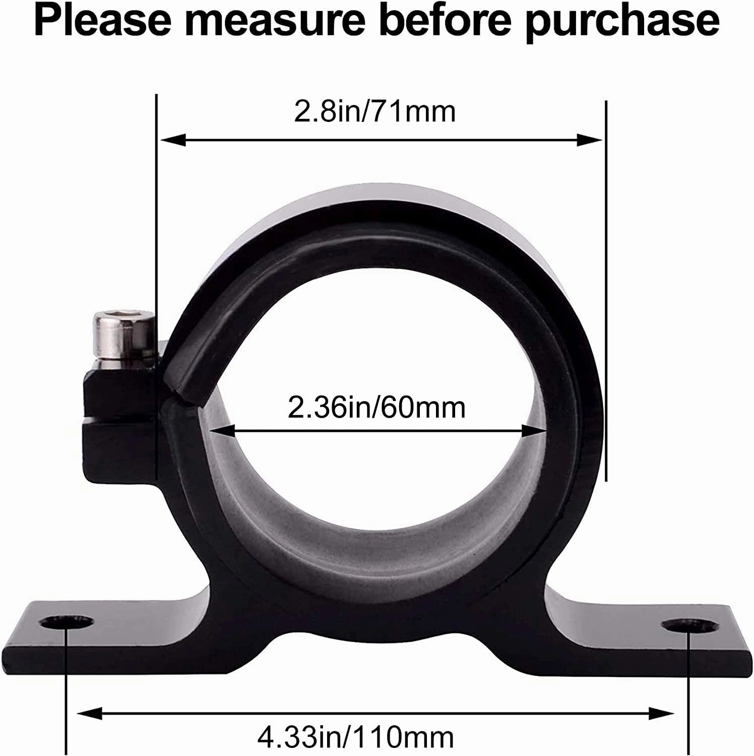 EVIL ENERGY Fuel Filter Mounting Bracket Fuel Pump Clamp Holder (50mm/60mm)