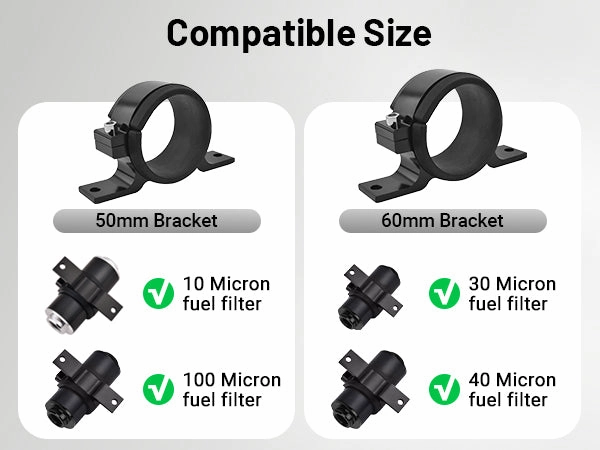 EVIL ENERGY Fuel Filter Mounting Bracket Fuel Pump Clamp Holder (50mm/60mm)