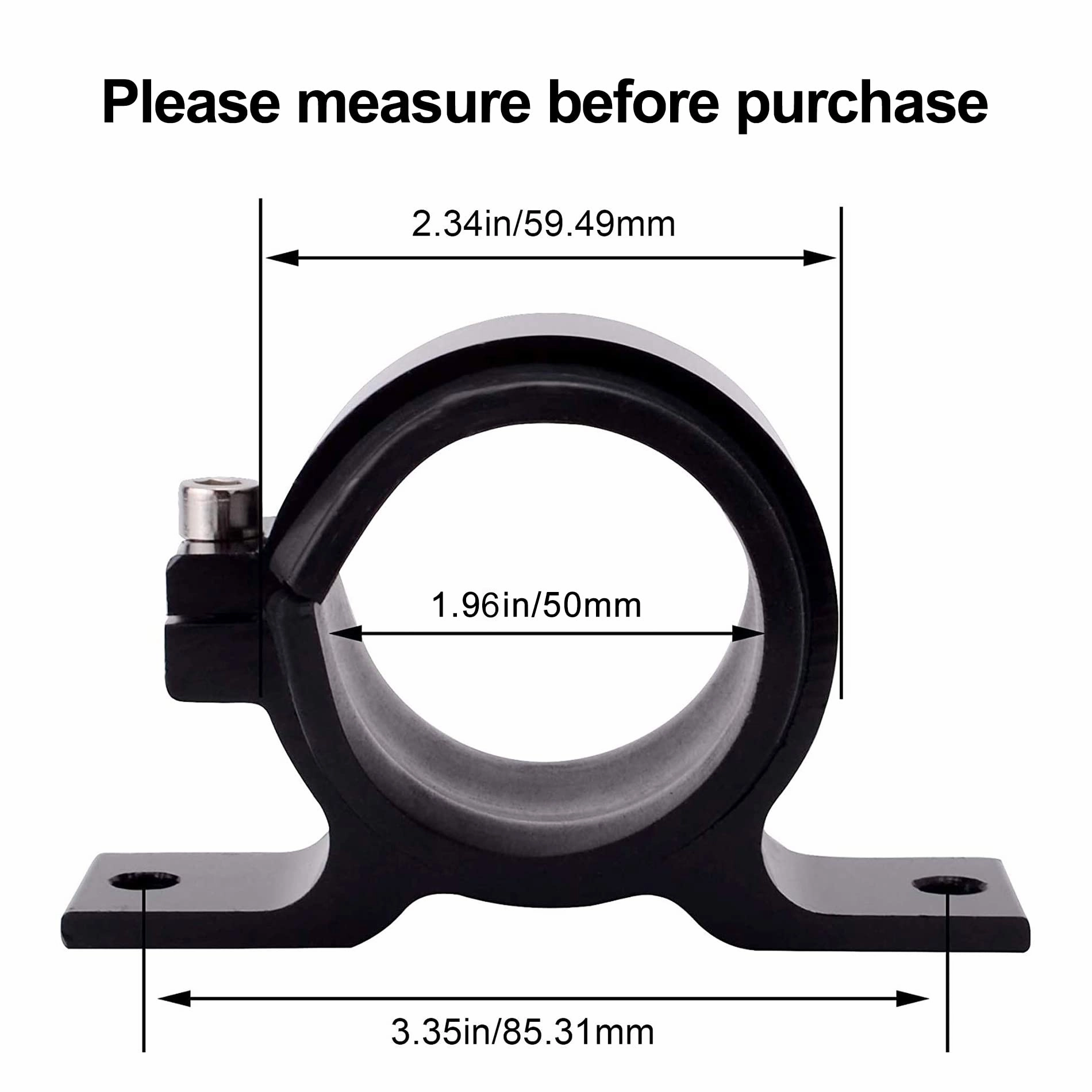 EVIL ENERGY Fuel Filter Mounting Bracket Fuel Pump Clamp Holder (50mm/60mm)