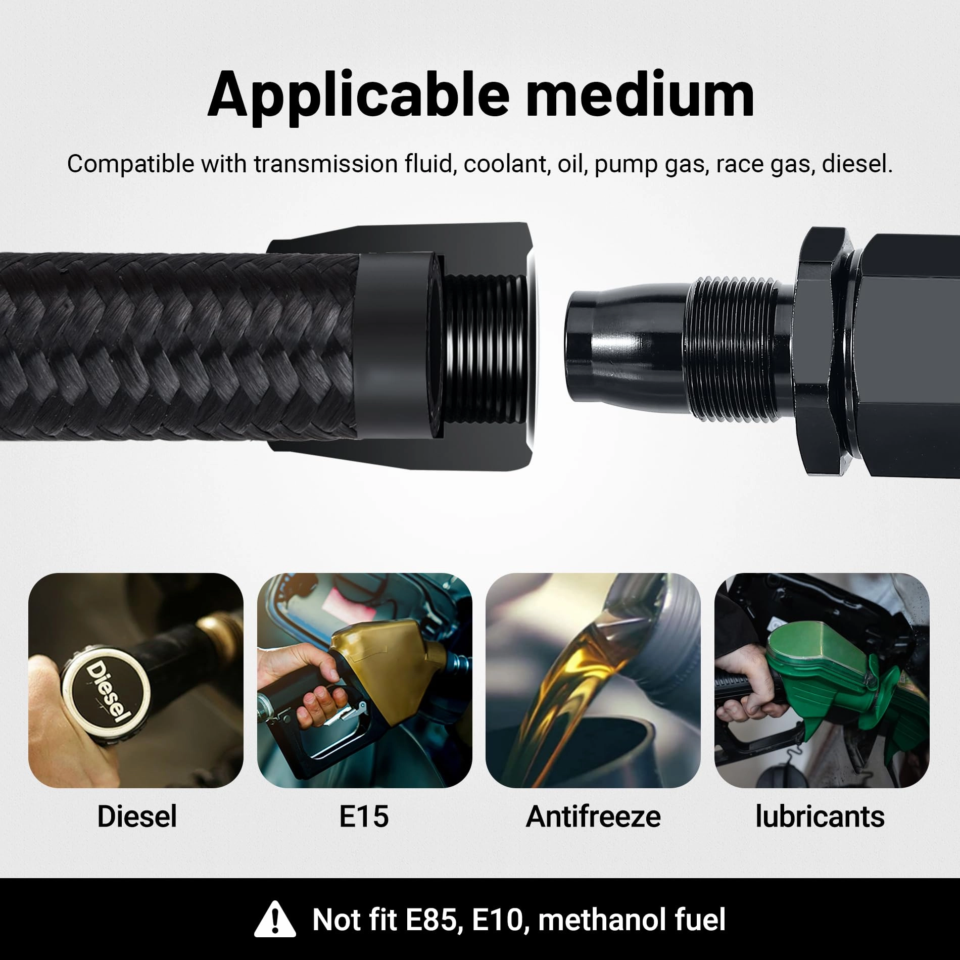 EVIL ENERGY Fuel Filter Regulator 58PSI Inline Fuel Pump with 6AN CPE 25FT Fuel Hose Kit