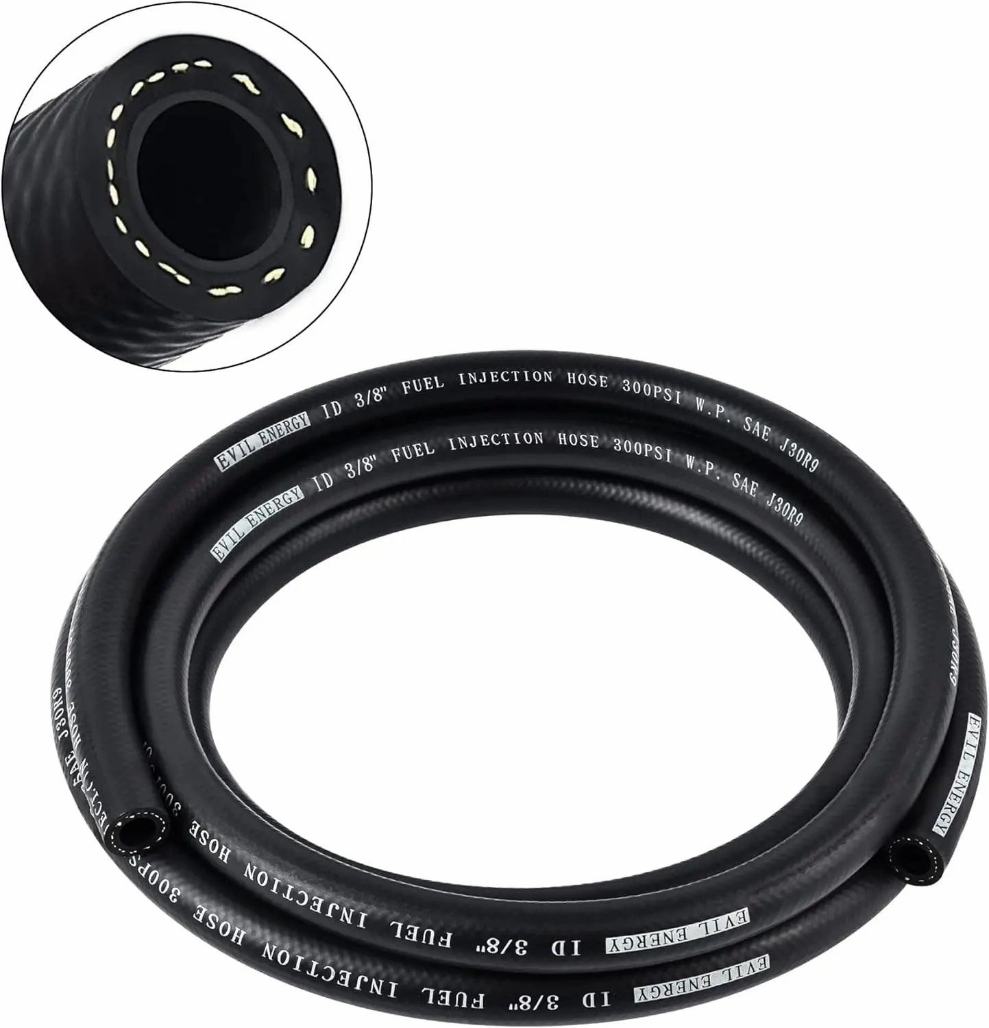 EVIL ENERGY Fuel Injection Hose Fuel Hose Line SAE 30R9 300PSI （3/8 1/4 5/16 inch）