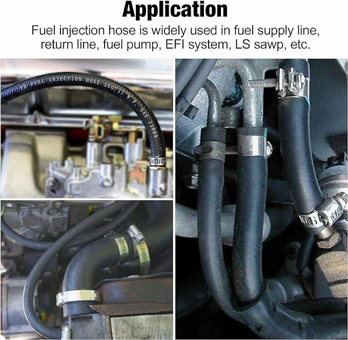EVIL ENERGY Fuel Injection Hose Fuel Hose Line SAE 30R9 300PSI （3/8 1/4 5/16 inch）
