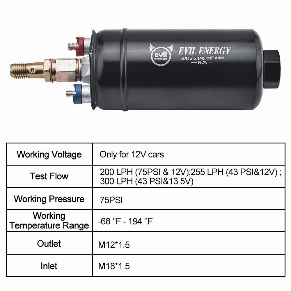 EVIL ENERGY Fuel Injection In-Line Fuel Delivery Kit  EFI External Frame Mounted Pump Kit