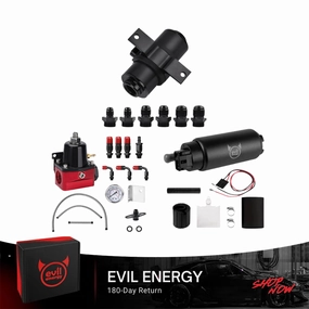 EVIL ENERGY Fuel System Bundle: Universal Fuel Filter, Fuel Pump & Pressure Regulator