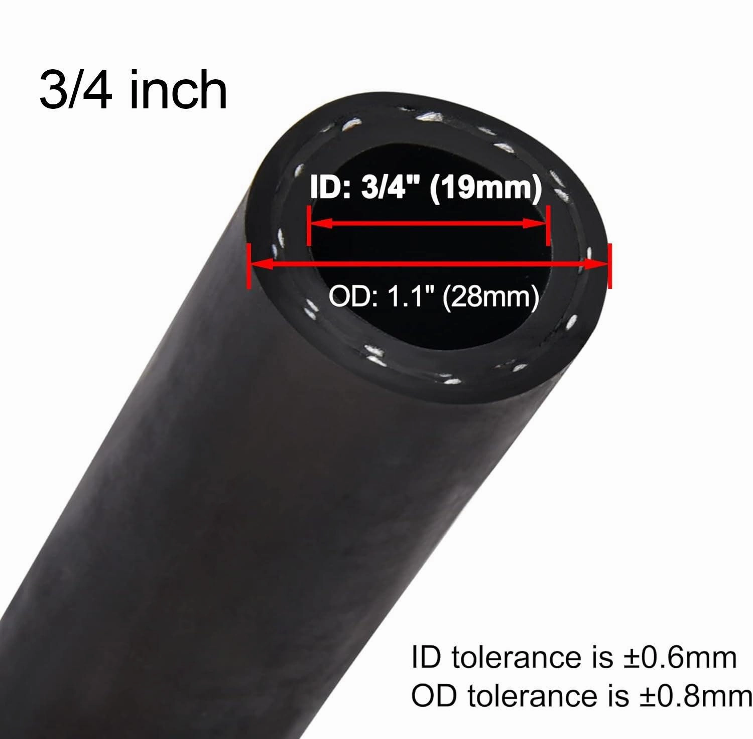 EVIL ENERGY Heater Hose Coolant Radiator Straight 100PSI SAE 20R3 (5/8'' 1/2'' 3/4'' 3/8'' 5/16'' 1'')