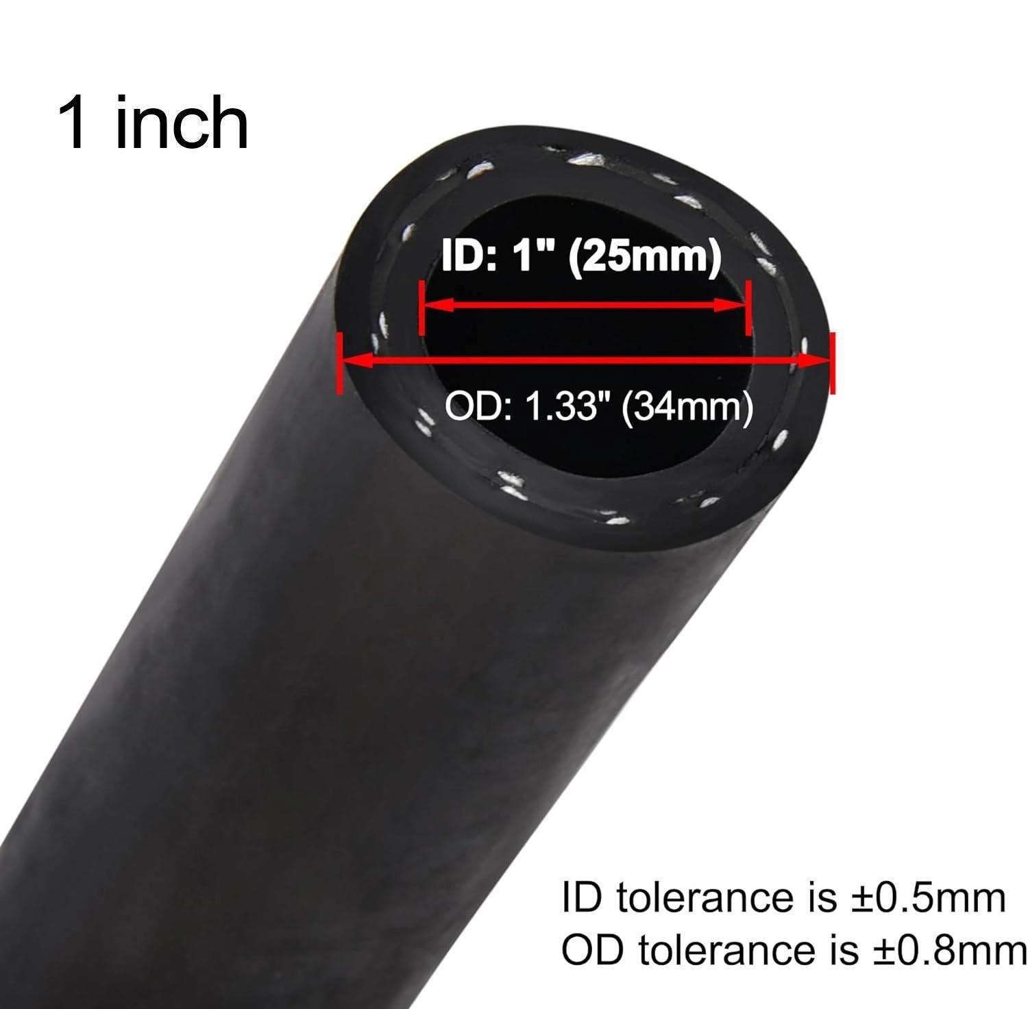 EVIL ENERGY Heater Hose Coolant Radiator Straight 100PSI SAE 20R3 (5/8'' 1/2'' 3/4'' 3/8'' 5/16'' 1'')