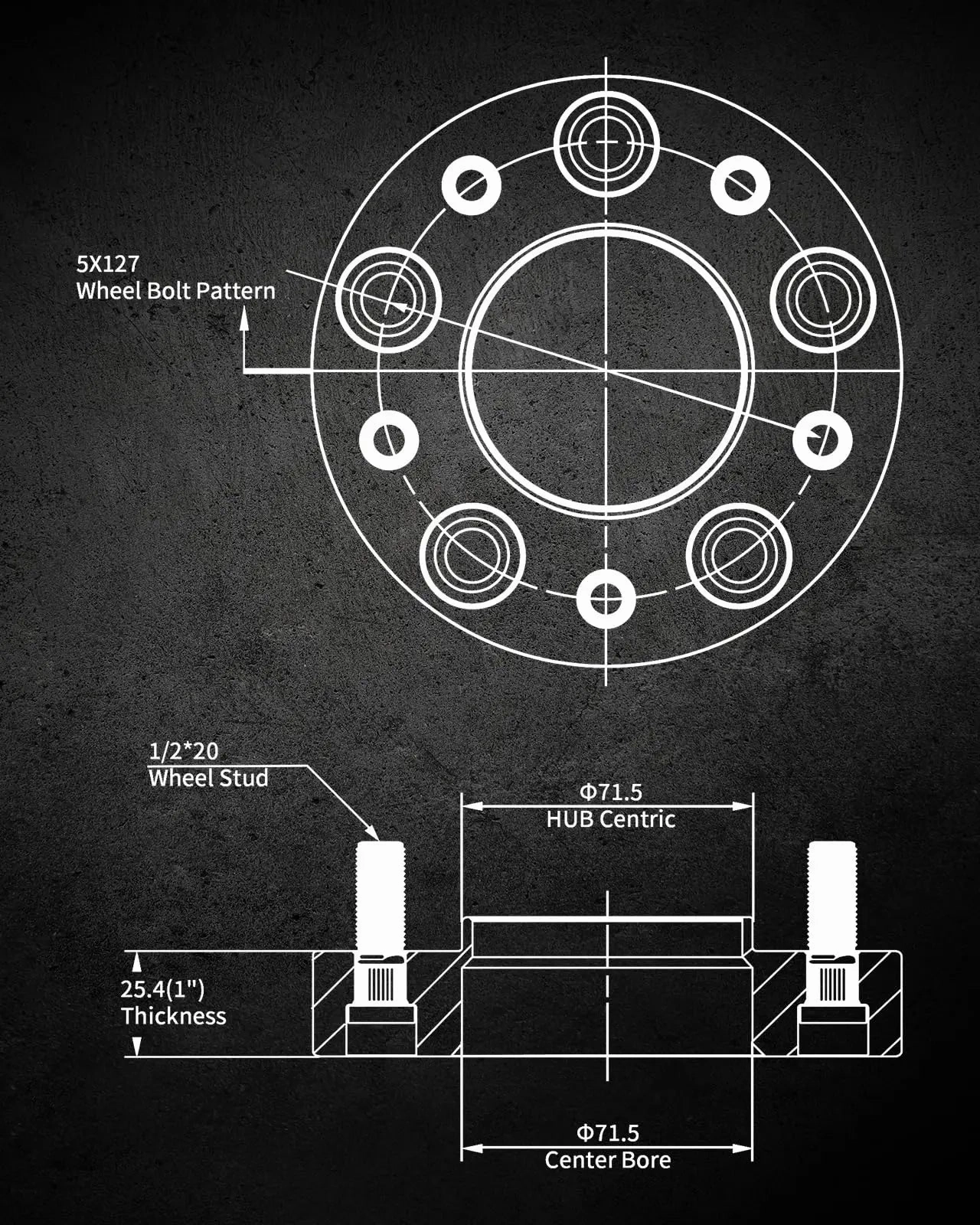 EVIL ENERGY Hubcentric Wheel Spacers 5X5 for Jeep – 4PCS (1/1.5/2.0 Inch)