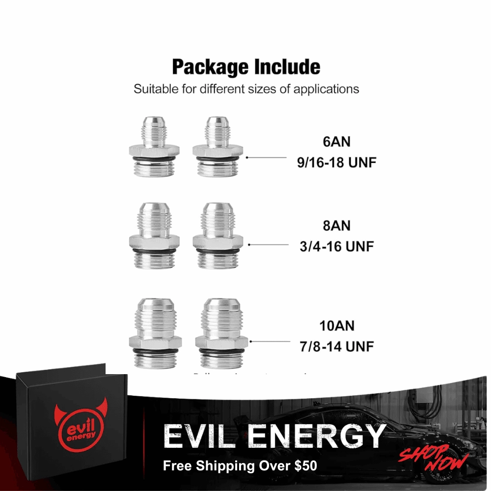 EVIL ENERGY Inline Fuel Filter with 6AN 8AN 10AN Adapter and Bracket Universal 10/30/40/100 Micron