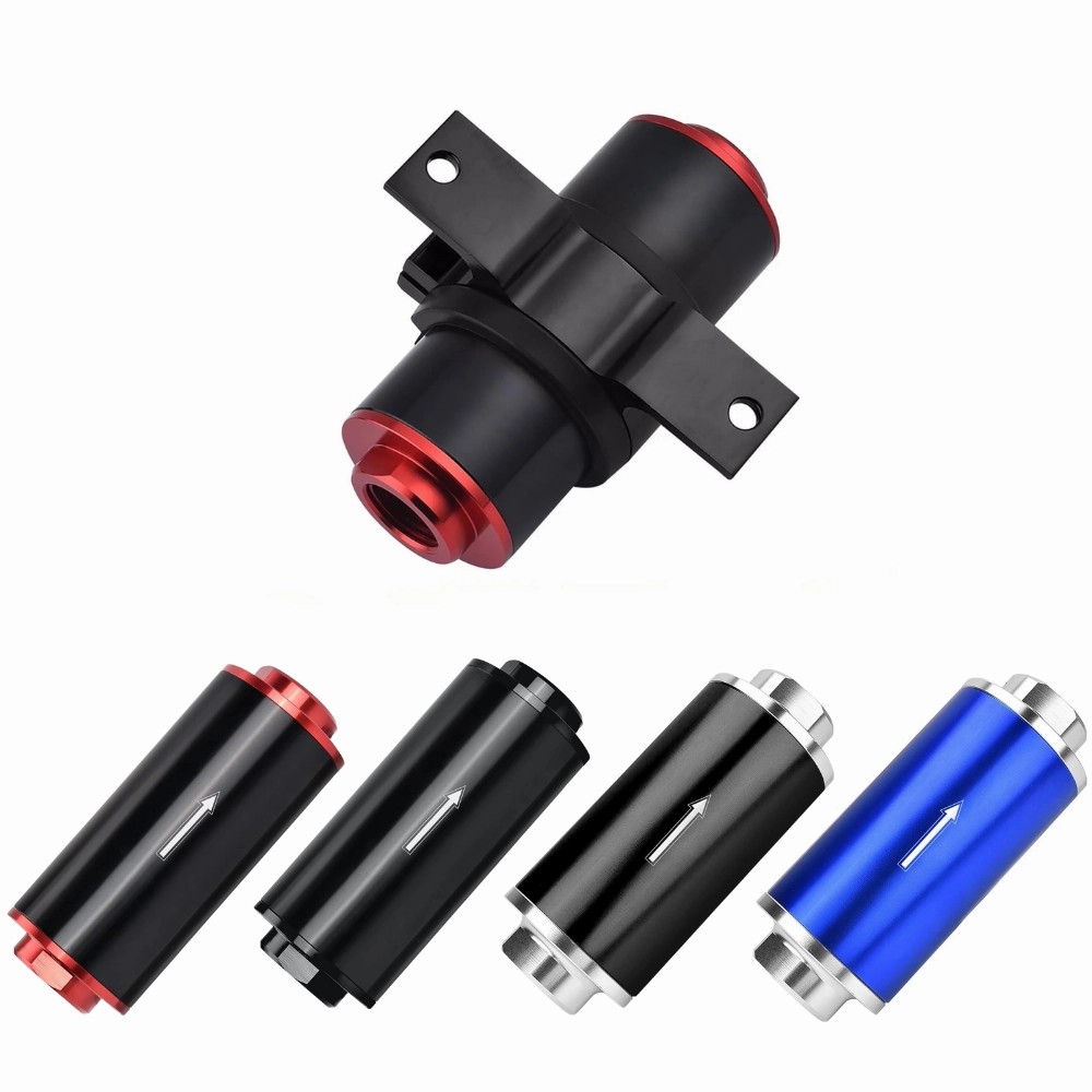 EVIL ENERGY Inline Fuel Filter with 6AN 8AN 10AN Adapter and Bracket Universal 10/30/40/100 Micron