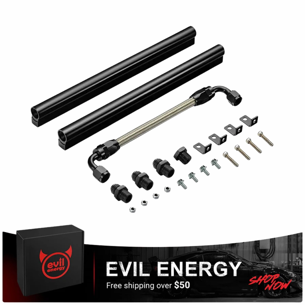 Evil Energy LS EFI System - Master Kit | Intake Manifold & Fuel Rail for GM LS3 L92 V8 6.2L | Inline Fuel Pump | Fuel Filter | PTFE Fuel Hose