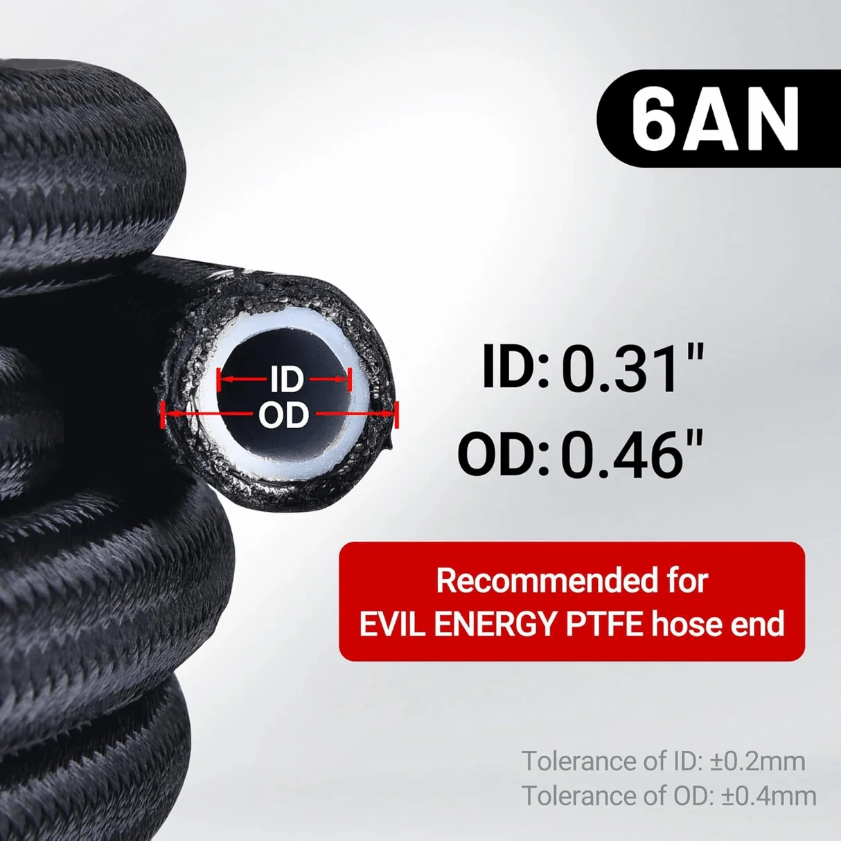 EVIL ENERGY LS Swap Fuel Line &Fuel Filter Kit|6AN - 20FT CPE/PTFE Hose, 58 PSI LS Fuel Filter, High-Pressure Rated