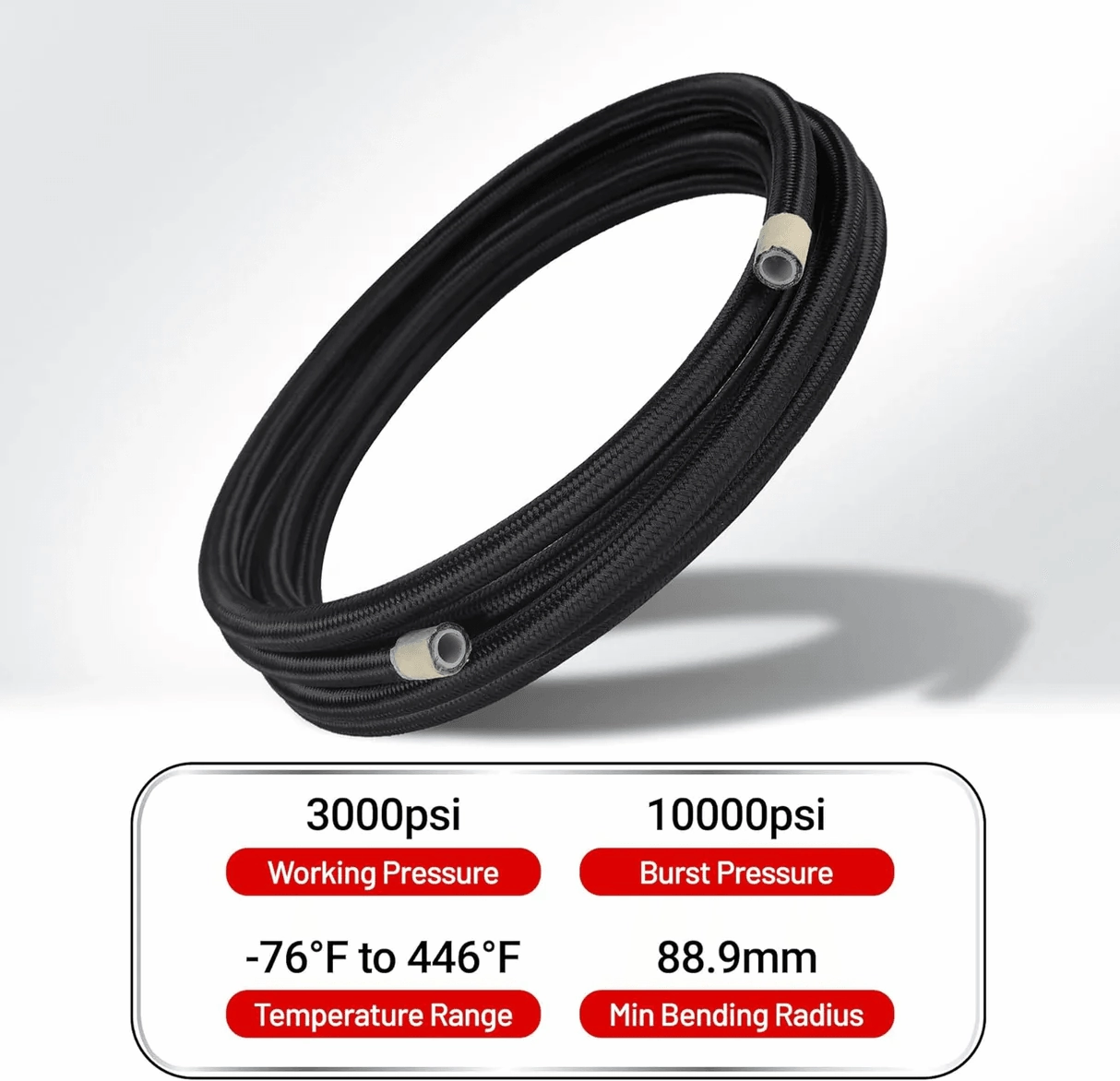 EVIL ENERGY LS Swap Fuel Line &Fuel Filter Kit|6AN - 20FT CPE/PTFE Hose, 58 PSI LS Fuel Filter, High-Pressure Rated
