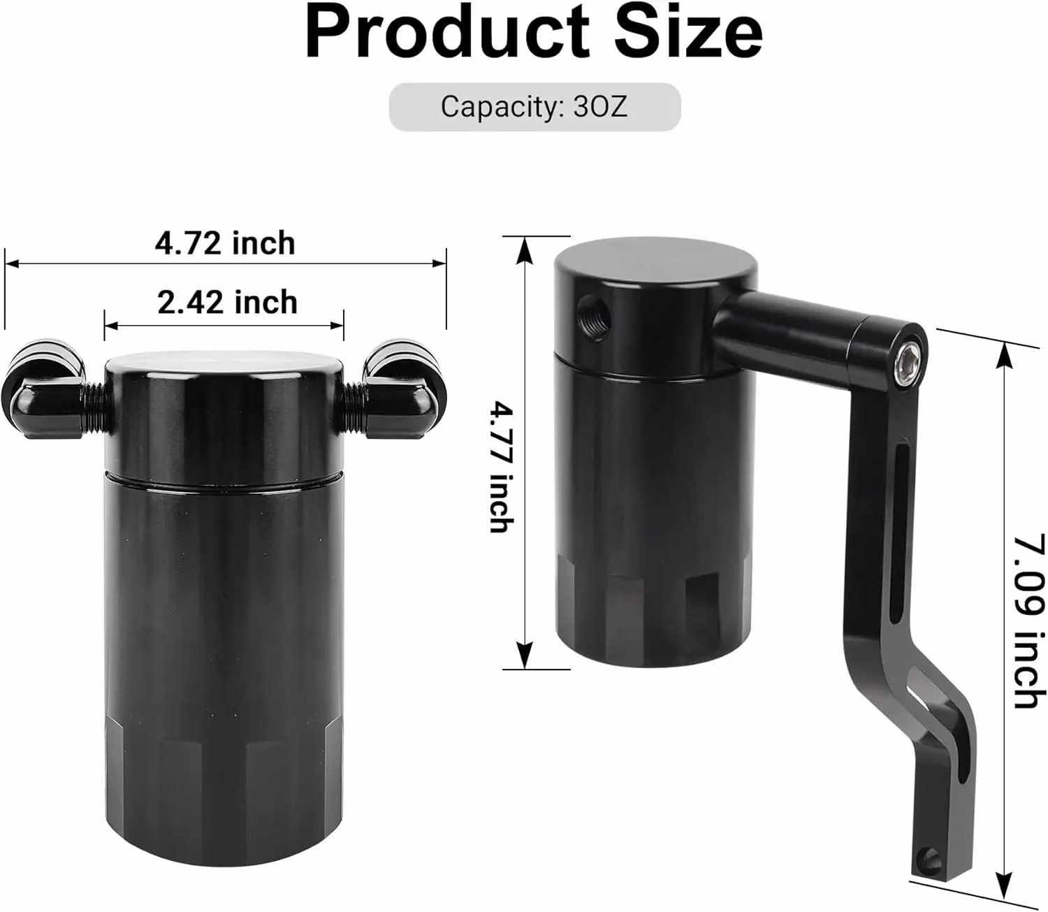 EVIL ENERGY Oil Catch Can Air Oil Separator compatible with 2011-2022 Charger 2011-2022 Challenger 2011-2022 Chrysler 300 SRT8 3OZ